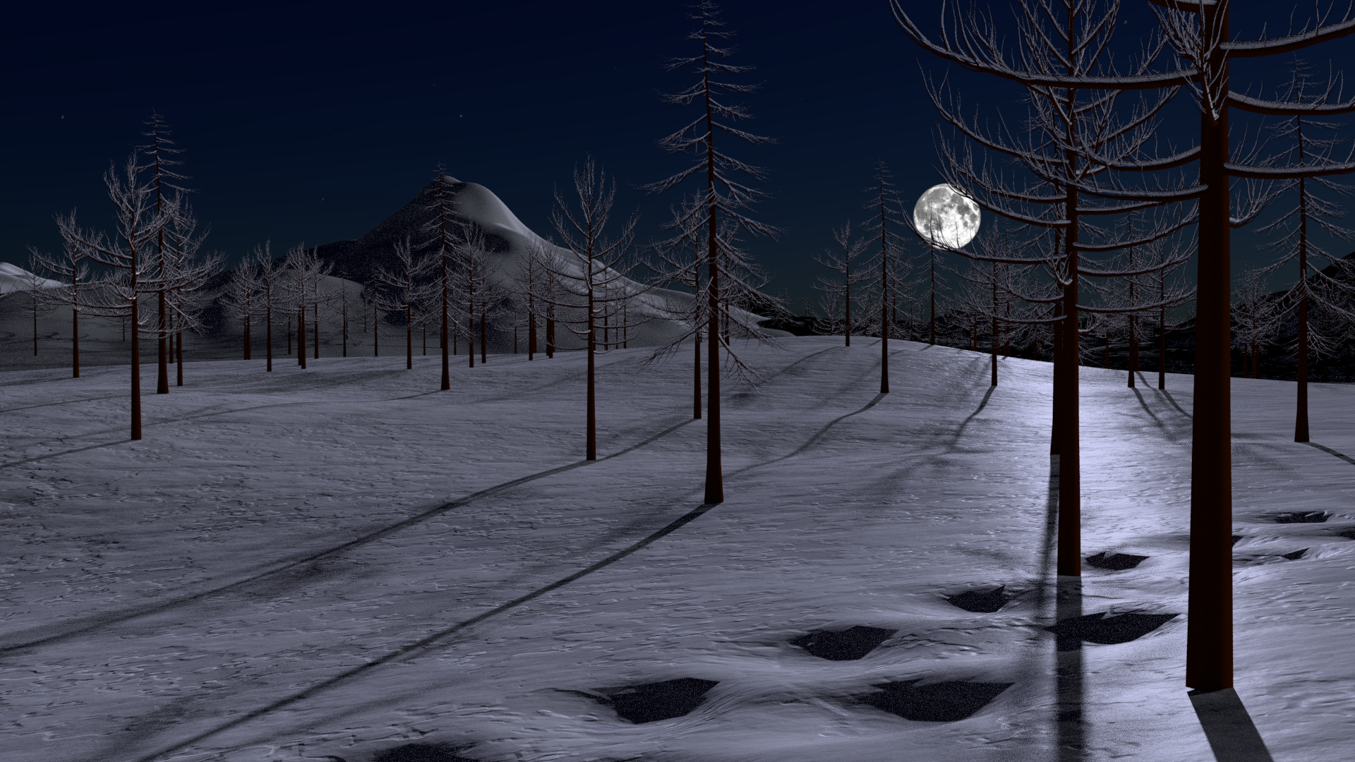 Snowy Night Scene preview image 1